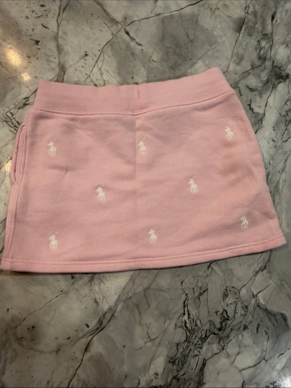 Ralph Lauren Pink Mini Skirt with White Pony Embroidery - Picture 4 of 4